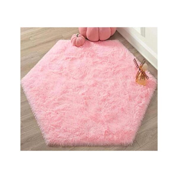 KIXINWA Alfombra hexagonal rosa para tienda de campaña de