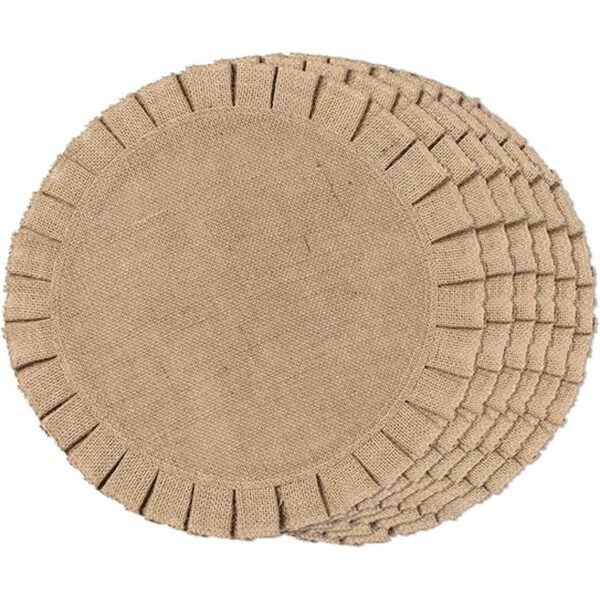 FunWheat Juego de 6 manteles individuales redondos_1