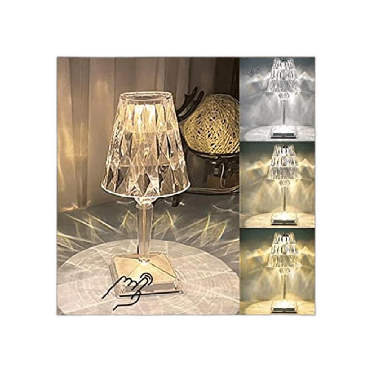 Marspeeder Lámpara de mesa de cristal lámpara decorativa