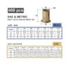 EilxMag Juego de 400 tuercas de remache SAE y métricas de