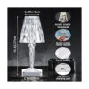 Marspeeder Lámpara de mesa de cristal lámpara decorativa_5