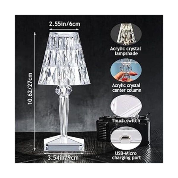 Marspeeder Lámpara de mesa de cristal lámpara decorativa_5