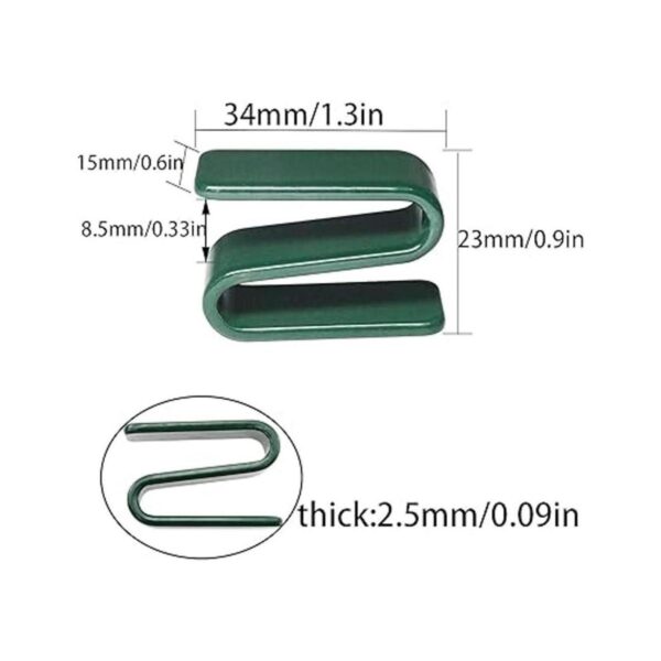 ITROLLE Clips del acero S de la pintura del verde del_2