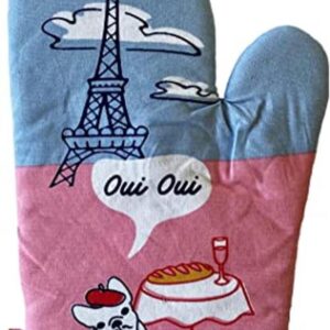 Crazy Dog TShirts Oui Oui Guante de cocina de Bulldog