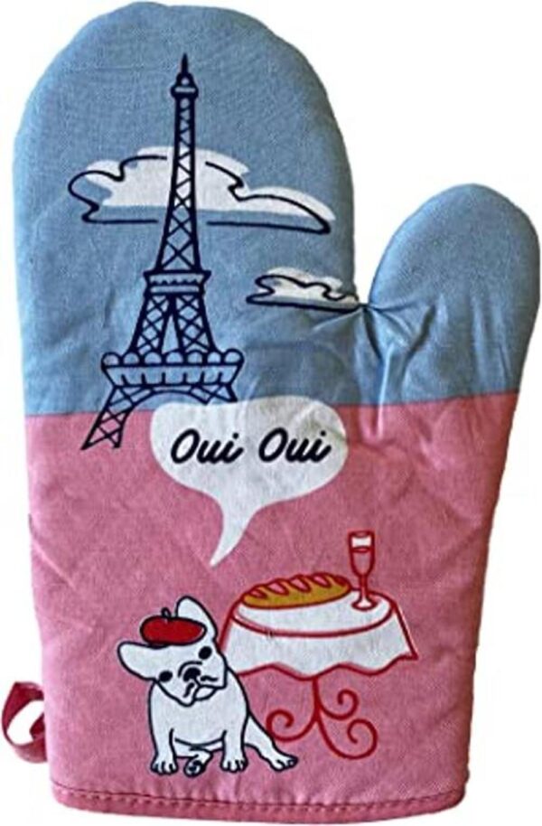 Crazy Dog TShirts Oui Oui Guante de cocina de Bulldog