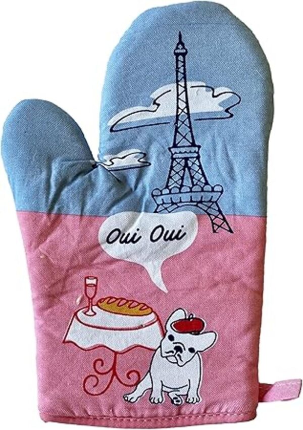 Crazy Dog TShirts Oui Oui Guante de cocina de Bulldog
