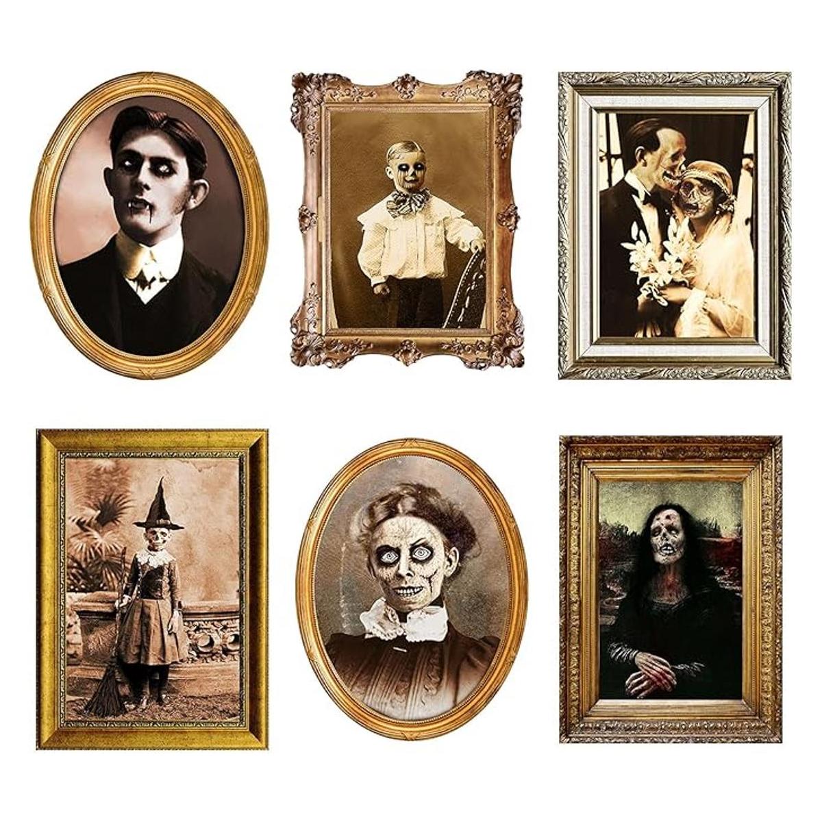Decoraciones de Halloween 3D que cambian de cara de