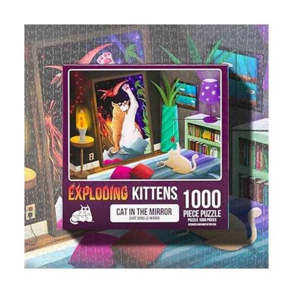 Exploding Kittens Rompecabezas de 1000 piezas Gato en el_3