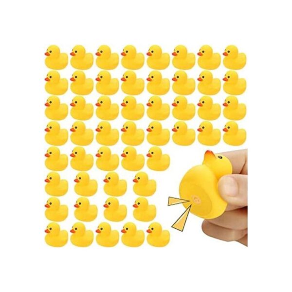 Juguetes de baño de pato de goma paquete de 50 mini patos_1