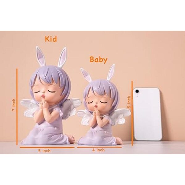 La bonita alcancía de ángel de la bendición para niñas es