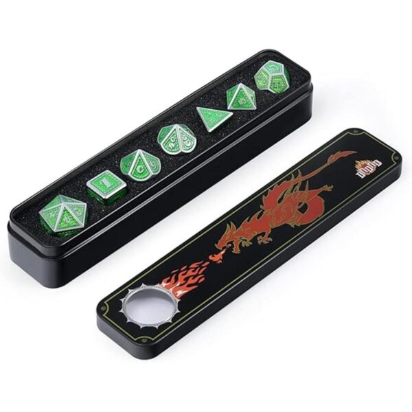 DND Juego de dados de metal con estaño de metal de_6