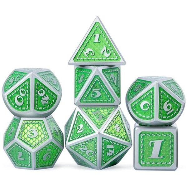 DND Juego de dados de metal con estaño de metal de_1