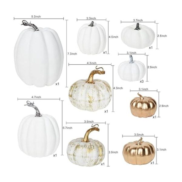 DearHouse 11 calabazas artificiales de otoño cosecha