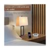 Lolikit Juego de 2 lámparas de mesa para dormitorio con 2_3