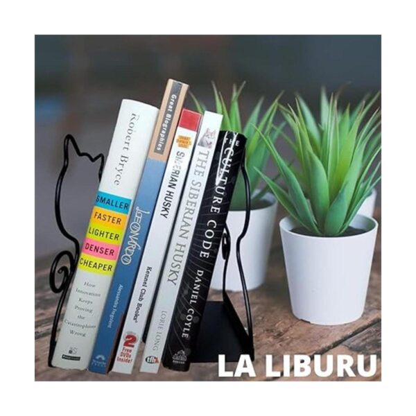 La Liburu Sujetalibros de metal para gatos de 8.5