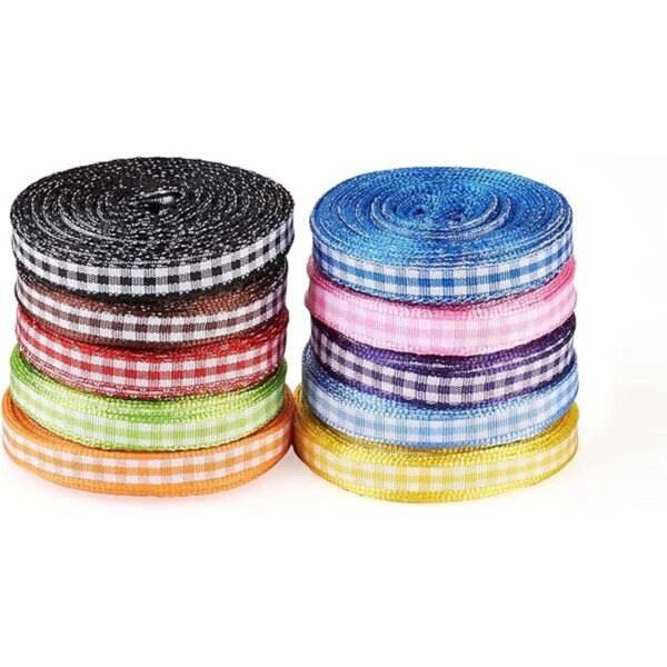 Craftdady 10 rollos de cinta de guinga a cuadros de 14_2