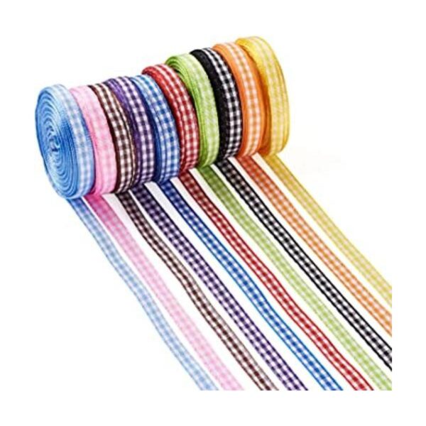 Craftdady 10 rollos de cinta de guinga a cuadros de 14_1