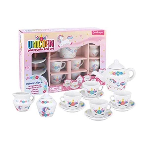Jewelkeeper Juego de fiesta de té de porcelana de_1