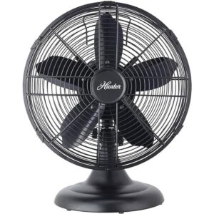 Hunter Ventilador de mesa retro de metal potente 3_1