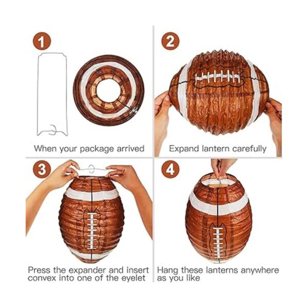 Faroles de papel de fútbol decoración colgante de fútbol_3