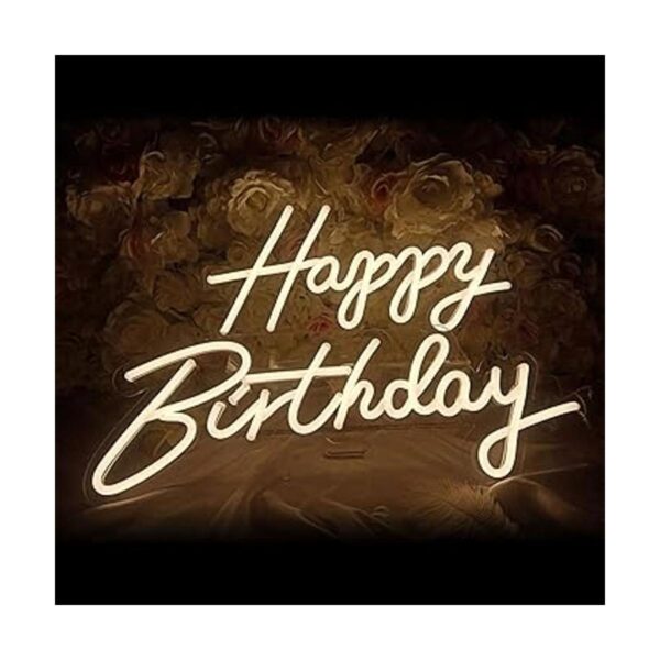 MELDIKISO Letrero de neón de feliz cumpleaños 24 pulgadas_3