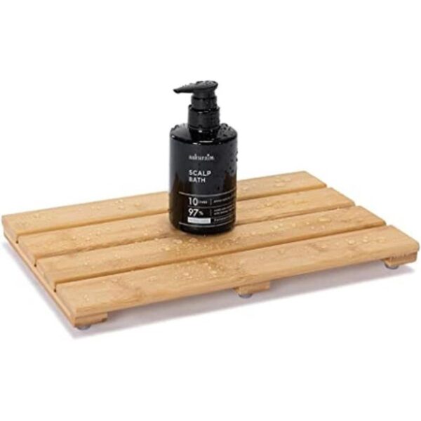 Tapete de baño de bambú para ducha de madera de bambú para_1