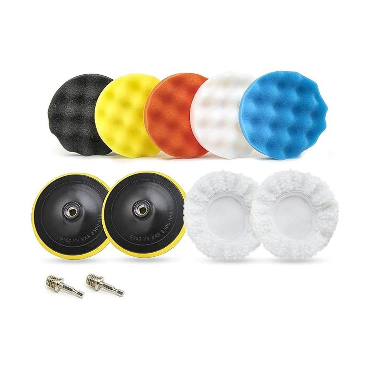 Neiko 00320A Juego de 11 almohadillas pulidoras de cera y