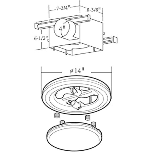 Hunter 90054z Saturn Ventilador de escape decorativo para_2