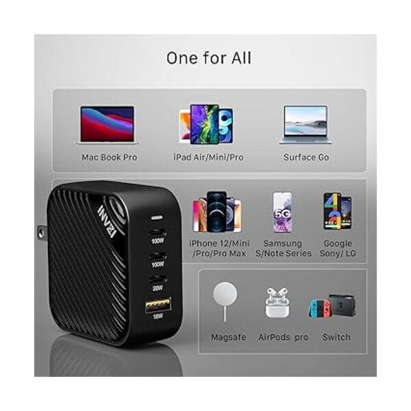 INVZI Cargador multipuerto USB C de 100 W GaN III con_2