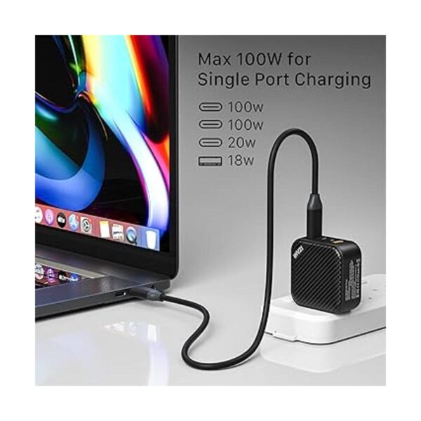 INVZI Cargador multipuerto USB C de 100 W GaN III con_4