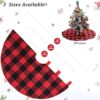 Faldas de árbol a cuadros de Navidad tamaño pequeño de_5