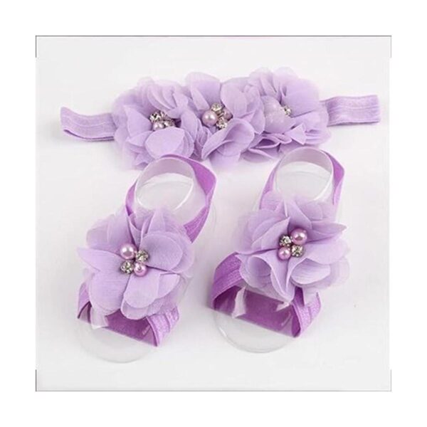 Huralona 20 cuentas de flores de gasa con diamantes de_5