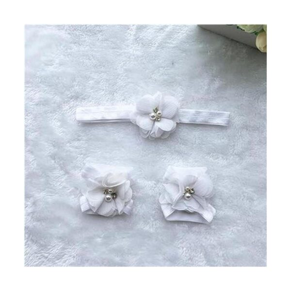 Huralona 20 cuentas de flores de gasa con diamantes de_4
