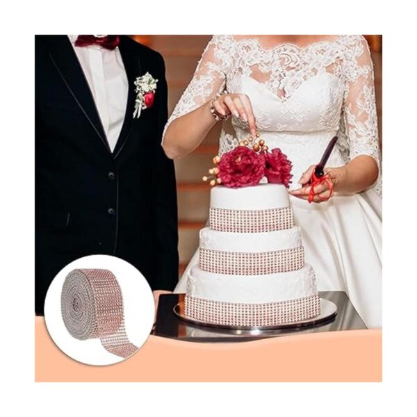 Cinta acrílica de diamantes de imitación de 10 yardas para