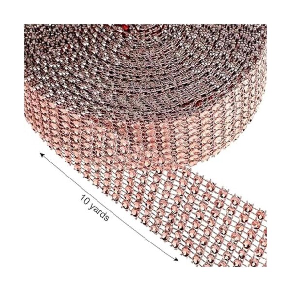 Cinta acrílica de diamantes de imitación de 10 yardas para