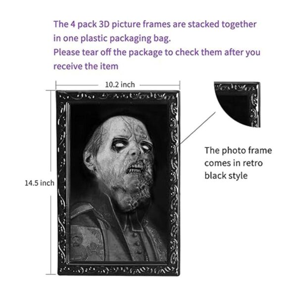 OEDOC Paquete de 4 decoraciones de Halloween de 10.2 x_3