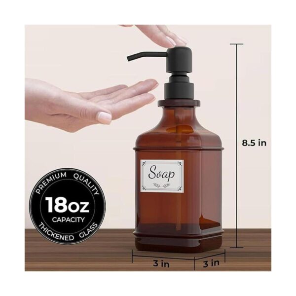 GLADPURE Dispensador de jabón de mano con botella de