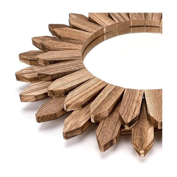 Honiway Espejo de pared decorativo de madera rústica de 12_2