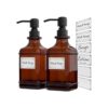 GLADPURE Dispensador de jabón de mano con botella de