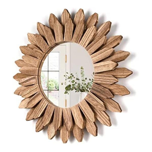 Honiway Espejo de pared decorativo de madera rústica de 12_1