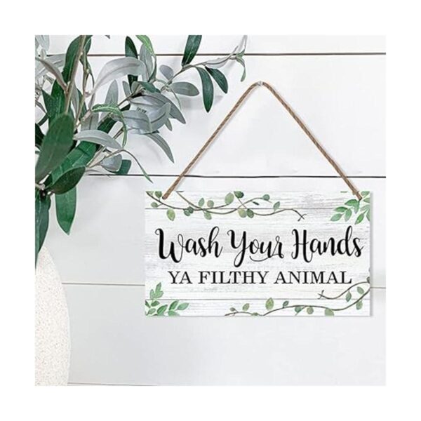 LHIUEM Wash Your Hands Ya Letrero de animales sucios_3