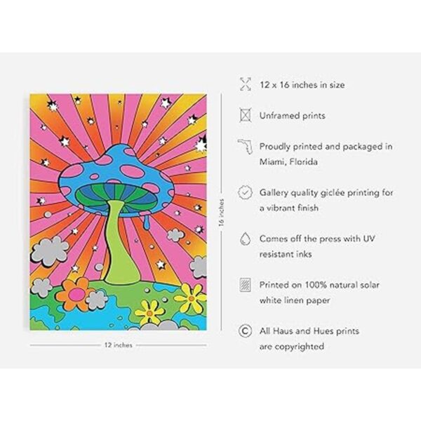 Haus and Hues Póster de hongos tripppy Póster indie para_2