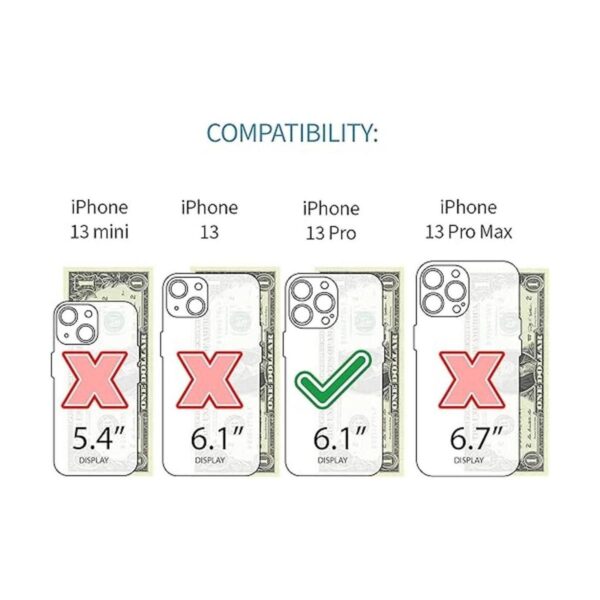 Dockem Funda tipo cartera para iPhone 13 Pro con carcasa_2