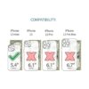 Dockem Funda tipo cartera para iPhone 13 Mini con placa de_2