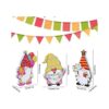 OBANGONG 3 piezas de gnomos de feliz cumpleaños decoración