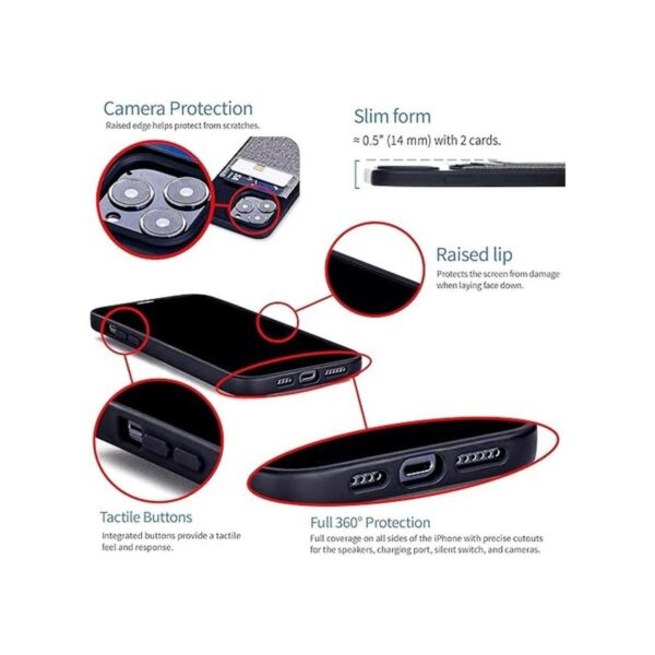 Dockem Funda tipo cartera para iPhone 13 Pro con carcasa_4