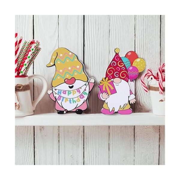 OBANGONG 3 piezas de gnomos de feliz cumpleaños decoración