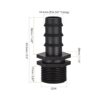 MECCANIXITY Barb Racores de riego de 0.764 in a rosca_2