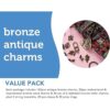 Incraftables Juego de 166 dijes de bronce con 120 dijes