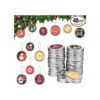 Haooryx 48 calcomanías de tapa de tarro de Navidad para_1
